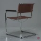 Preview: Thonet S34 Freischwinger mit neuem Kernleder in Schoko Braun - gebraucht Preview: Thonet S34 Freischwinger mit neuem Kernleder in Schoko Braun - gebraucht
