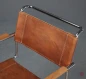 Preview: Thonet S34 Freischwinger mit braunem Büffelleder