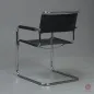 Preview: Thonet S34 Freischwinger mit schwarzem Leder gebraucht