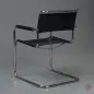Preview: Thonet S34 Freischwinger mit schwarzem Leder gebraucht