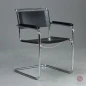 Preview: Thonet S34 Freischwinger mit schwarzem Leder um 2015 gebraucht