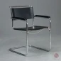 Preview: Thonet S34 Freischwinger mit schwarzem Leder um 2015 gebraucht