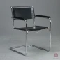 Preview: Thonet S34 Freischwinger mit schwarzem Leder um 2015 gebraucht