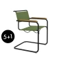 Preview: Thonet S 34 V Freischwinger Gestell Chrom Stoff ictoria