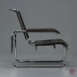 Preview: Thonet S35 L Freischwinger Sessel mit braunem Leder Vintage gebraucht Preview: Thonet S35 L Freischwinger Sessel mit braunem Leder Vintage gebraucht