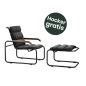 Preview: Thonet S35 N Outdoor mit Fußhocker mit Polsterung im Bundle Schwarz l Aktion