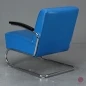 Preview: Thonet S411 Lounge Freischwinger Sessel Leder Blau gebraucht Preview: Thonet S411 Lounge Freischwinger Sessel Leder Blau gebraucht
