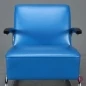 Preview: Thonet S411 Lounge Freischwinger Sessel Leder Blau gebraucht Preview: Thonet S411 Lounge Freischwinger Sessel Leder Blau gebraucht