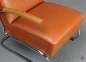 Preview: Thonet S411 Sessel mit Fußhocker mit Cognac Leder und Eiche Armlehnen gebraucht