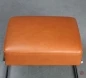 Preview: Thonet S411 Sessel mit Fußhocker mit Cognac Leder und Eiche Armlehnen gebraucht