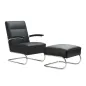 Preview: Thonet S412 Leder Sessel + gratis Hocker S411 H im Set