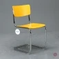 Preview: Thonet-S43-Freischwinger-Stuhl-in-Bernsteingelb-Sonderfarbe-bei-chairmondo-Frontansicht