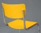 Preview: Thonet-S43-Freischwinger-Stuhl-in-Bernsteingelb-Sonderfarbe-bei-chairmondo-Detailansicht-Rückenlehne-rückseitig