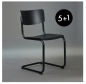Preview: Thonet S43 schwarzes Gestell 5+1 Aktion