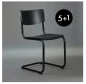 Preview: Thonet S43 schwarzes Gestell 5+1 Aktion Preview: Thonet S43 schwarzes Gestell 5+1 Aktion