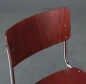 Preview: Thonet-S43-Freischwinger-Stuhl-in-Rubinrot-Sonderfarbe-bei-chairmondo-Detailansicht-Rückenlehne-frontal
