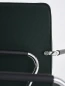 Preview: Thonet S55 Bürostuhl Drehsessel Stoff grün Gestell verchromt Detailaufnahme Rückansicht