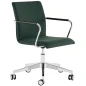 Preview: Thonet S55 Bürostuhl Drehsessel Stoff grün Gestell verchromt