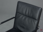 Preview: Thonet S61 Leder Freischwinger Konferenzstuhl Schwarz gebraucht