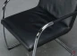Preview: Thonet S61 Leder Freischwinger Konferenzstuhl Schwarz gebraucht
