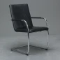 Preview: Thonet S61 V Leder Konferenzstuhl Bürostuhl Frontansicht