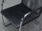 Preview: Thonet S61 Leder Freischwinger Konferenzstuhl Schwarz gebraucht