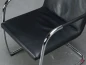 Preview: Thonet S61 Leder Freischwinger Konferenzstuhl Schwarz gebraucht