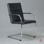 Preview: Thonet S61 Leder Freischwinger Konferenzstuhl Schwarz gebraucht