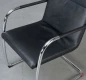 Preview: Thonet S61 Leder Freischwinger Konferenzstuhl Schwarz gebraucht