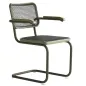 Preview: Thonet Herkner Edition S64 V Freischwinger mit Dark Melange Geflecht l gratis Filzgleiter
