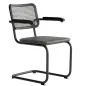 Preview: Thonet Herkner Edition S64 V Freischwinger mit Dark Melange Geflecht l gratis Filzgleiter