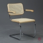 Preview: Thonet S64 Freischwinger Buche klar lackiet Wiener Geflecht erneuert