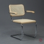Preview: Thonet S64 Freischwinger Buche klar lackiet Wiener Geflecht erneuert