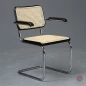Preview: Thonet S64 Freischwinger Schwarz mit erneuertem Wiener Geflecht gebraucht