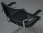 Preview: Thonet S64 N Freischwinger mit Netzgewebe Schwarz Gestell verchromt