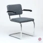Preview: Thonet S64 PV Freischwinger Stoff Polster Grau, gebraucht Preview: Thonet S64 PV Freischwinger Stoff Polster Grau, gebraucht