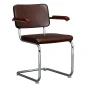 Preview: Thonet Stuhl S64 PV - Leder Muscat Braun