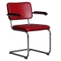 Preview: Thonet Stuhl S64 PV - Leder Rosso Rot Preview: Thonet Stuhl S64 PV - Leder Rosso Rot