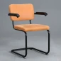 Preview: Thonet S64 PV Nubukleder Ocker, Garn Rot Gestell Schwarz