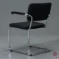 Preview: Thonet S64 PV Freischwinger in Anthrazit mit Stoff Polster, gebraucht Preview: Thonet S64 PV Freischwinger in Anthrazit mit Stoff Polster, gebraucht