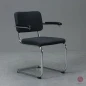 Preview: Thonet S64 PV Freischwinger in Anthrazit mit Stoff Polster, gebraucht Preview: Thonet S64 PV Freischwinger in Anthrazit mit Stoff Polster, gebraucht