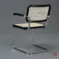 Preview: Thonet S64 Freischwinger Schwarz mit erneuertem Wiener Geflecht gebraucht