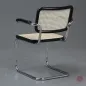 Preview: Thonet S64 Freischwinger Schwarz mit erneuertem Wiener Geflecht gebraucht