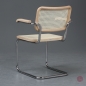 Preview: Thonet S64 V Freischwinger in Buche Natur mit Wiener Geflecht + Stützgewebe