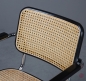 Preview: Thonet S64 V Freischwinger in Schwarz mit Wiener Geflecht + Stützgewebe gebraucht