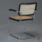 Preview: Thonet S64 V Freischwinger in Schwarz mit Wiener Geflecht + Stützgewebe gebraucht