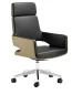 Preview: Thonet S845 DRWE Bürostuhl aus aufgehellter Eiche mit schwarzem Lederbezug Preview: Thonet S845 DRWE Bürostuhl aus aufgehellter Eiche mit schwarzem Lederbezug