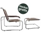 Preview: Thonet Sessel S35 LV Kuhfell Bundle Braun-Weiß bis 15. Mai ist der Hocker inklusive Thonet Aktion