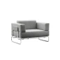 Preview: Thonet S5001/C001 1-Sitzer Sessel in grauem Stoffbezug Divina Melange – modernes, vorkonfiguriertes Design mit klaren Linien