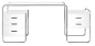 Preview: Thonet Schreibtisch S285 weiß esche offenporig - Korpusse links